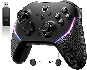 NYXI Master P1 2.4G Wireless PC Controller - Hall Effect Joystick, Hall & Micro Changable Triggers, Audio Controls, Adjustable Turbo/Vibration, Programmable Quick-Latch - for PC/Switch/iOS/Android