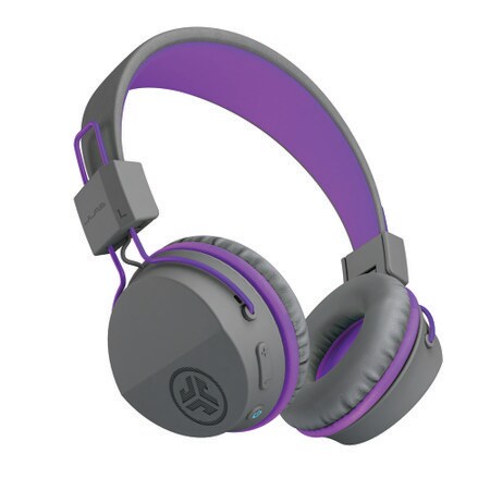 JBuddies Studio Bluetooth Wireless Kids Headphones Grey/Purple