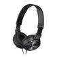 Over the Ear Wired Headphones with Mic Black