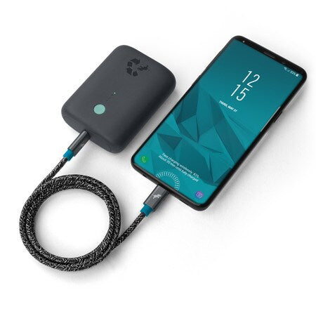 PowerKnit USB-C to Lightning 6ft 60W Power Delivery Fast Charge Cable Space Gray (Made from Certified Recyced Plastic and Aluminium)