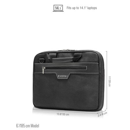 Business Laptop Bag/Briefcase up to 14.1-Inch Black