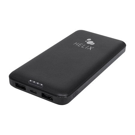 Power Bank 10000 with USB-C and Dual USB-A Ports Black