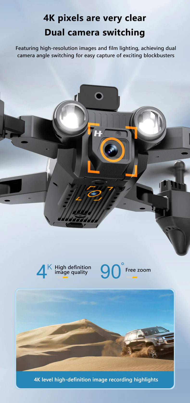 F80 4K HD Drone with Auto-Height