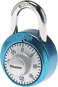 Master Lock 1561DLTBLU Locker Lock Combination Padlock, 1 Pack, Light Blue