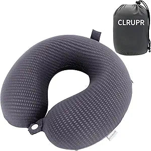 CLRUPR Neck Pillow,100% Pure Memory Foam U Shaped Neck Pillow,Memory Foam Travel Pillow for Sleeping Traveling, Car, Home, Office, Airplane,Detachable and Washable Cover