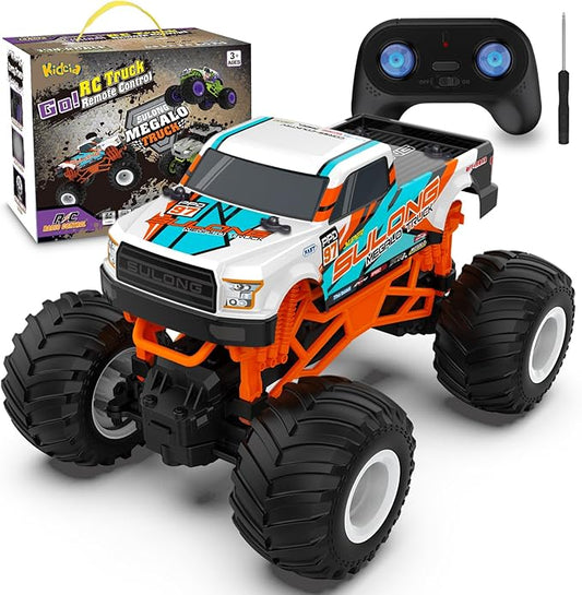 1:16 Scale RC Monster Truck - 2.4GHz All Terrain Car for Kids 4-12, 20 Km/h Off Road RC Truck, Christmas or Birthday Gift