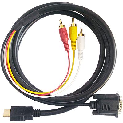 HDMI - 3RCA+VGA Cable M/M 6FT