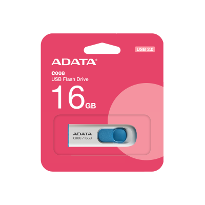 ADATA C008 USB 2.0 16GB Retractable Capless Flash Drive