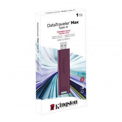 Kingston Max USB3.2 Flash Drive DTMAXA/1TB 1000MB/s Read /900MB/s Write Speed