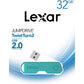 Lexar TwistTurn 32GB USB 2.0 Flash Drive, LJDTT2-32GABSC - Assorted Colors