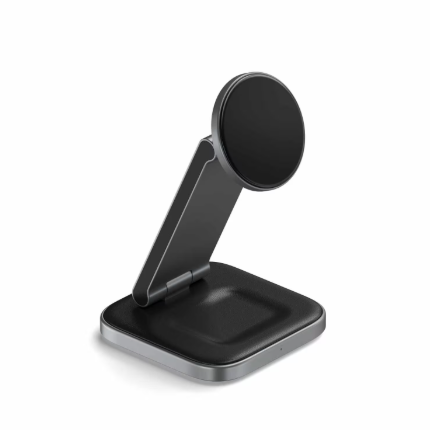 3-In-1 Foldable Qi2 Wireless Charging Stand Space Grey