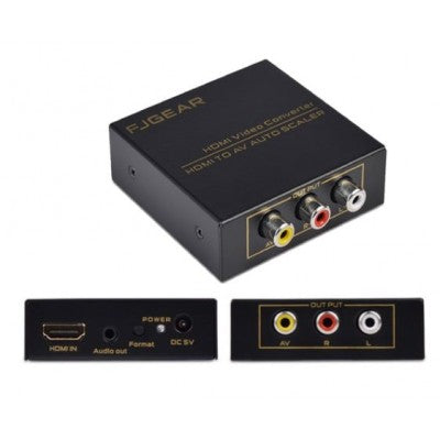 HDMI to AV Audio Video CVBS Auto Scaler HD Video Converter For TV DVD 1080P